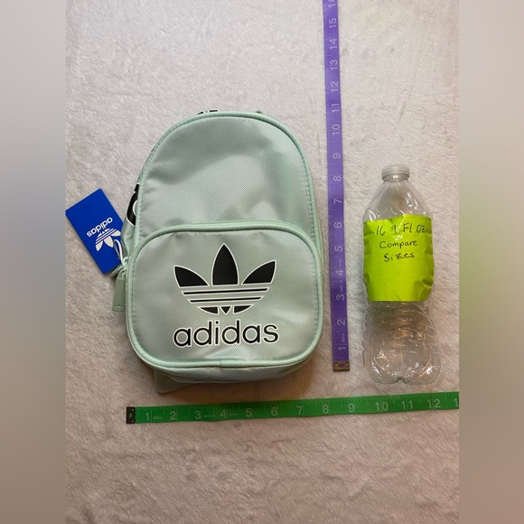 Adidas Originals Santiago Mini Backpack Ice Mint Green 10” NWT MSRP $35 #EV7591 - Picture 10 of 10